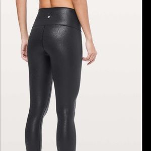 Lululemon black foil leggings